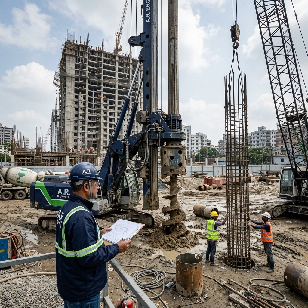 Hydraulic Rig Performing Piling … 202609011446
