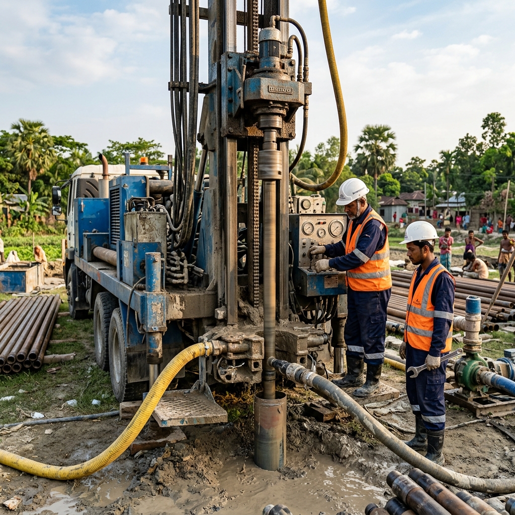 Technicians Monitoring Tubewell … 202609011445